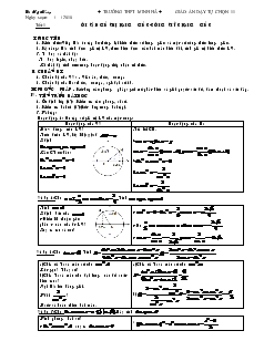 Giáo án lớp 12 môn Hình học - Tiết: 1: Ôn tập giá trị lượng giác-Công thức lượng giác