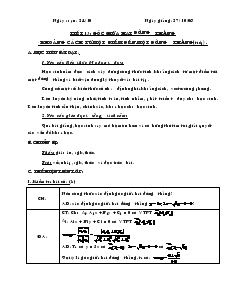 Giáo án lớp 12 môn Hình học - Tiết 13: Góc giữa hai đường thẳng - Khoảng cách từ một điểm đến một đường thẳng (tiếp)