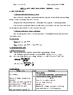 Giáo án lớp 12 môn Hình học - Tiết 14: Góc giữa hai đường thẳng (tiếp)