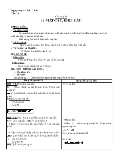 Giáo án lớp 12 môn Hình học -Tiết 15 - Bài 1: Mặt cầu, khối cầu