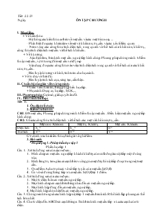 Giáo án lớp 12 môn Hình học - Tiết 22, 23 - Ôn tập chương II