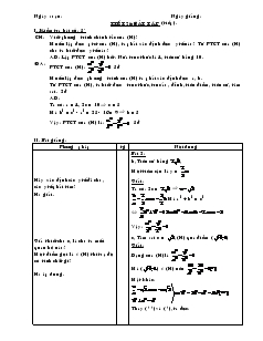 Giáo án lớp 12 môn Hình học - Tiết 26: Bài tập (tiếp)