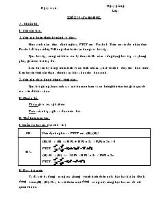 Giáo án lớp 12 môn Hình học - Tiết 27: Parabol (tiếp theo)