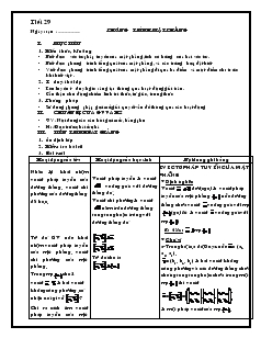 Giáo án lớp 12 môn Hình học - Tiết 29: Phương trình mặt phẳng