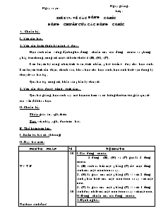 Giáo án lớp 12 môn Hình học - Tiết 29: Về các đường côníc đường chuẩn của các đường côníc