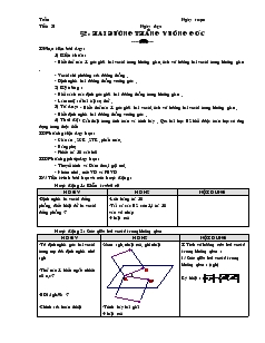 Giáo án lớp 12 môn Hình học - Tiết 31 - Bài 2: Hai đường thẳng vuông góc