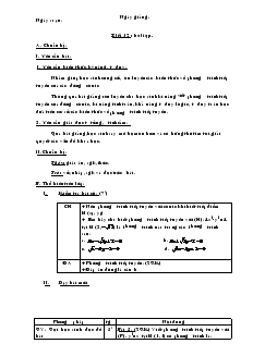 Giáo án lớp 12 môn Hình học - Tiết 32 : bài tập