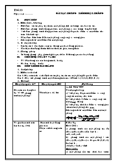 Giáo án lớp 12 môn Hình học - Tiết 33: Bài tập phương trình mặt phẳng