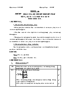 Giáo án lớp 12 môn Hình học - Tiết 33 : Véc tơ và các phép toán véc tơ trong không gian