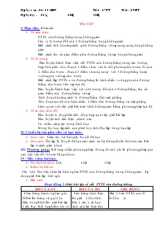 Giáo án lớp 12 môn Hình học - Tiết 37 - Bài tập