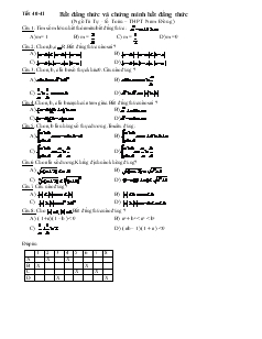 Giáo án lớp 12 môn Hình học - Tiết 40-41: Bất đẳng thức và chứng minh bất đẳng thức (tiếp)