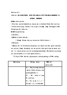 Giáo án lớp 12 môn Hình học - Tiết 46 : Vị trí tương đối của mặt cầu với mặt phẳng và đường thẳng