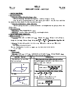 Giáo án lớp 12 môn Hình học - Tiết 47: Khoảng cách – bài tập