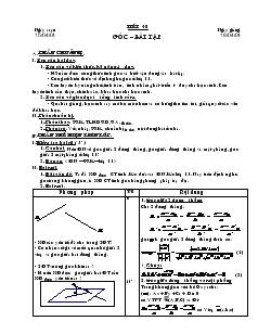 Giáo án lớp 12 môn Hình học - Tiết 48: Góc – bài tập