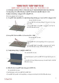 Giáo án lớp 12 môn Hình học - Tính trực tiếp thể tích khối chóp và lăng trụ theo yếu tố đường cao