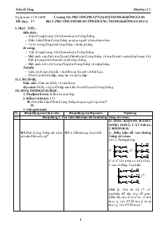 Giáo án lớp 12 môn Hình học - Trần Sĩ Tùng - Tiết dạy: 37 - Bài 3: Phương trình đường thẳng trong không gian