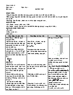 Giáo án lớp 12 môn Hình học - Tuần 15 - Tiết 17: Luyện tập