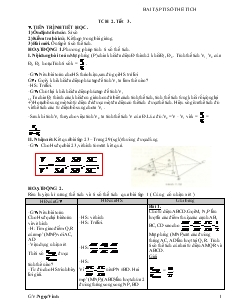 Giáo án lớp 12 môn Hình học - Tuần 2 - Tiết 3: Bài tập tỉ số thể tích