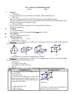 Giáo án lớp 12 môn Hình học - Tuần 3 - Tiết 3: Bài tập khái niệm khối đa diện