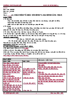 Giáo án lớp 12 môn Hình học - Tuần 6 - Tiết: 6 - Bài 6: Khái niệm về phép dời hình và hai hình bằng nhau