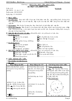 Giáo án lớp 12 môn Hình học - Tuần 8, 9 - Bài 1: Mặt cầu, khối cầu