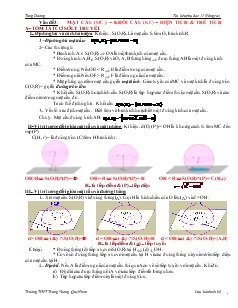 Giáo án lớp 12 môn Hình học - Vấn đề 3: Mặt cầu - khối cầu - diện tích và thể tích