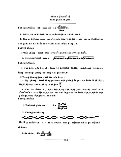 Giáo án lớp 12 môn Toán - Bài tập (đề 2) thời gian 180 phút