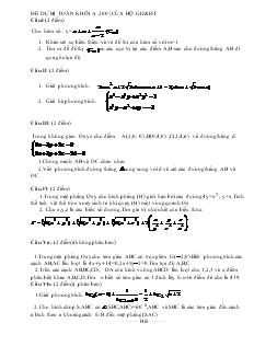 Giáo án lớp 12 môn Toán - Đề dự bị toán khối a-2007