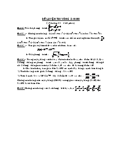 Giáo án lớp 12 môn Toán - Đề luyện thi vòng 2 năm 2008