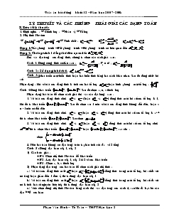 Giáo án lớp 12 môn Toán - Lý thuyết và các phương pháp giải các dạng toán