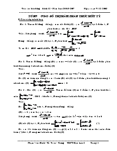 Giáo án lớp 12 môn Toán - Tương giao đồ thị hàm phân thức hữu tỷ