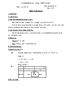 Giáo án lớp 12A môn Đại số - Tiết thứ 28: Bài tập