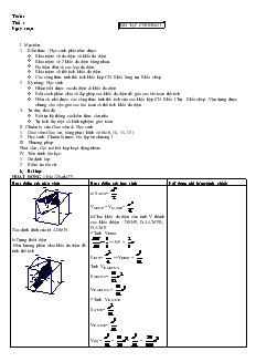 Giáo án lớp 12a môn Hình học - Ôn tập chương 01