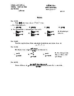 Giáo án lớp 12b môn Đại số - Kiểm tra thời gian: 45 phút