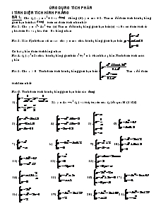 Giáo án lớp 12c môn đại số - Ứng dụng tích phân