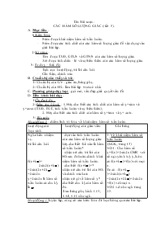 Giáo án môn Đại số lớp 11 - Các hàm số lượng giác ( tiết 3)