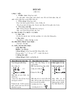 Giáo án môn Đại số lớp 11 - Dãy số (tiết 41)