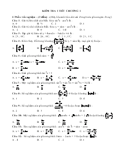 Giáo án môn Đại số lớp 11 - Kiểm tra 1 tiết chương I