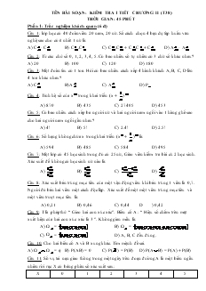 Giáo án môn Đại số lớp 11 - Kiểm tra 1 tiết chương II thời gian 45 phút