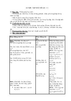 Giáo án môn Đại số lớp 11 - Luyện tập dãy số (tiết 51)