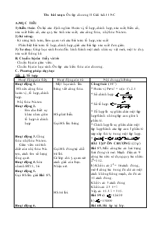 Giáo án môn Đại số lớp 11 - Ôn tập chương II