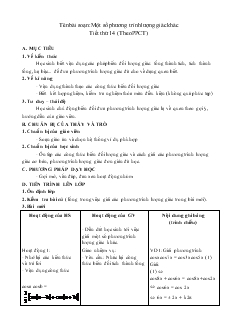 Giáo án môn Đại số lớp 11 - Tiết 14: Một số phương trình lượng giác khác