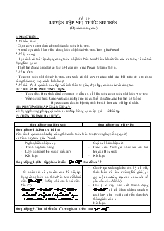 Giáo án môn Đại số lớp 11 - Tiết 29: Luyện tập nhị thức Niu-Tơn