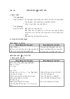 Giáo án môn Đại số lớp 11 - Tiết 50: Bài 2: Dãy số