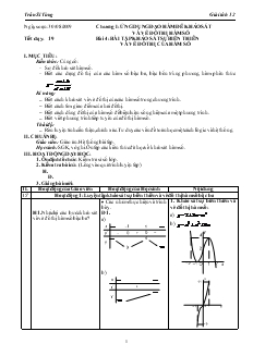 Giáo án môn Giải tích lớp 12 - Tiết 19 - Bài 4: Bài tập khảo sát sự biến thiên và vẽ đồ thị của hàm số