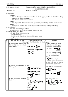 Giáo án môn Giải tích lớp 12 - Tiết 23 - Bài 1: Luỹ thừa
