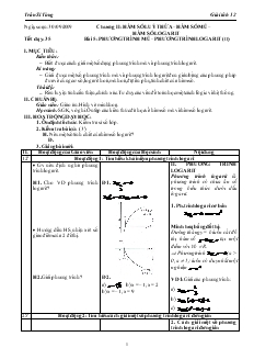 Giáo án môn Giải tích lớp 12 - Tiết 35 - Bài 5: Phương trình mũ – phương trình logarit