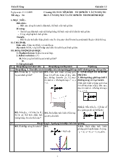 Giáo án môn Giải tích lớp 12 - Tiết 56 - Bài 3: Ứng dụng của tích phân trong hình học