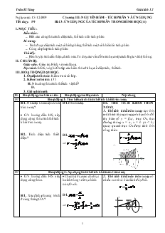 Giáo án môn Giải tích lớp 12 - Tiết 59 - Bài 3: Ứng dụng của tích phân trong hình học