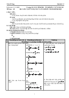 Giáo án môn Giải tích lớp 12 - Tiết 60 - Bài 3: Bài tập ứng dụng của tích phân trong hình học